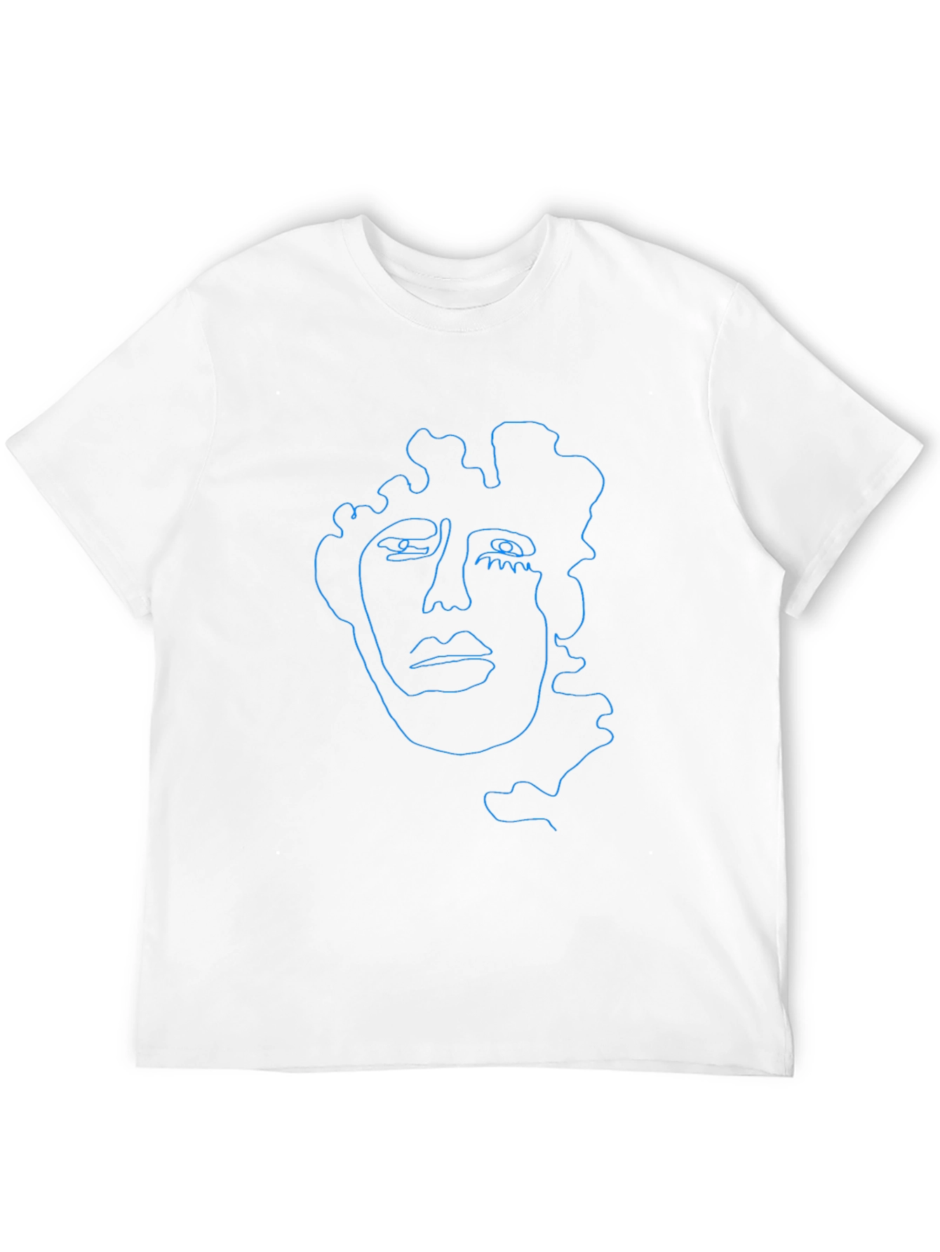Abstract Face Line Art Graphic T-Shirt