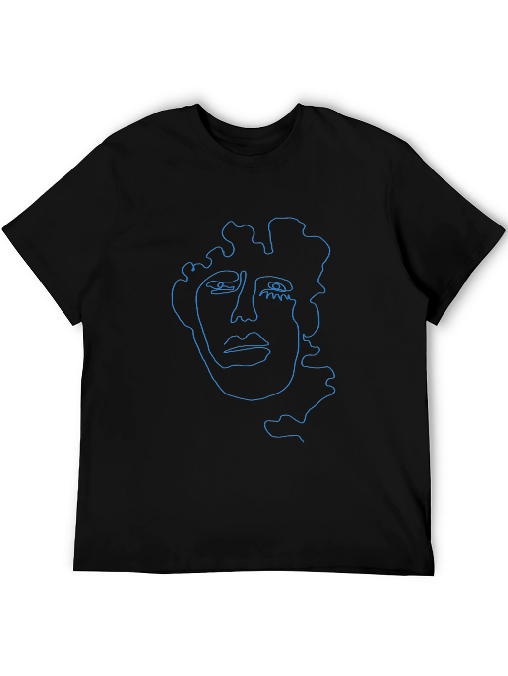 Abstract Face Line Art Graphic T-Shirt