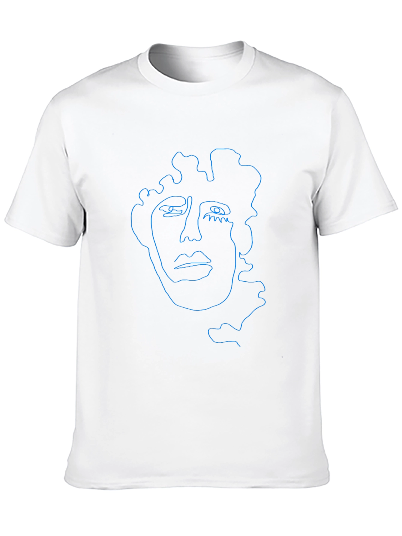 Abstract Face Line Art Graphic T-Shirt