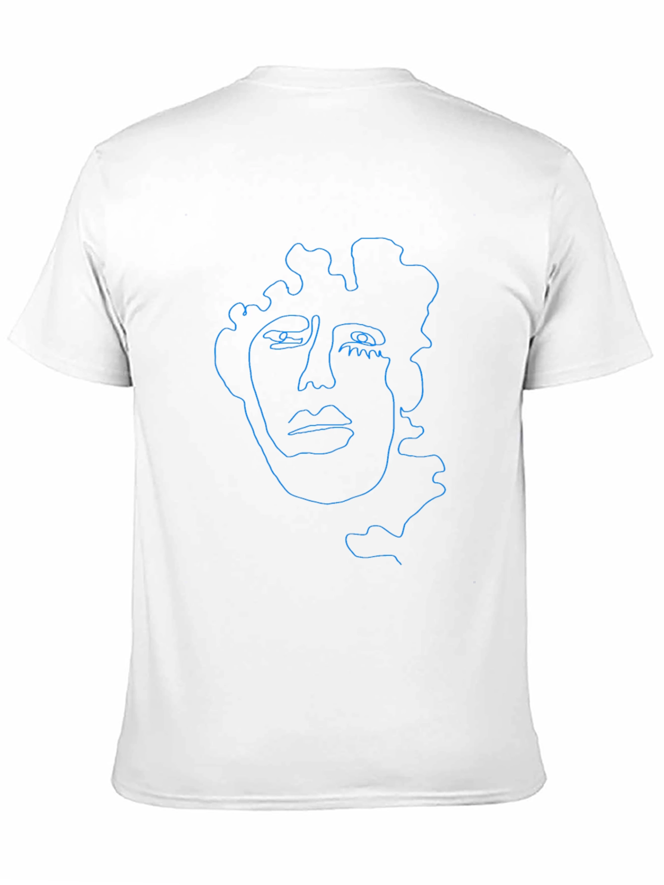 Abstract Face Line Art Graphic T-Shirt