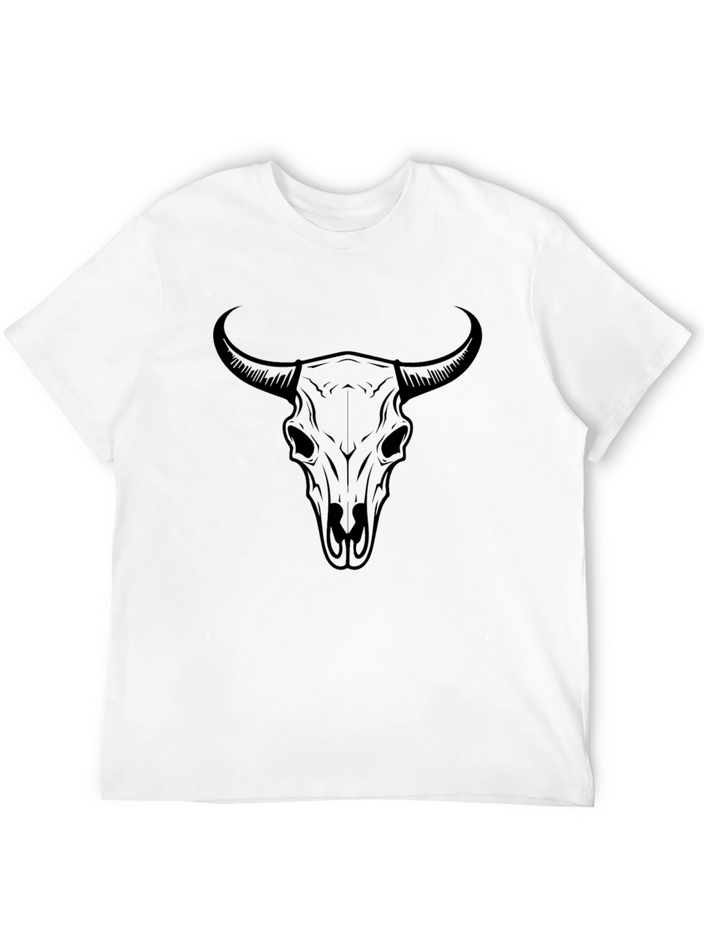 Black Bull Skull Graphic Tee