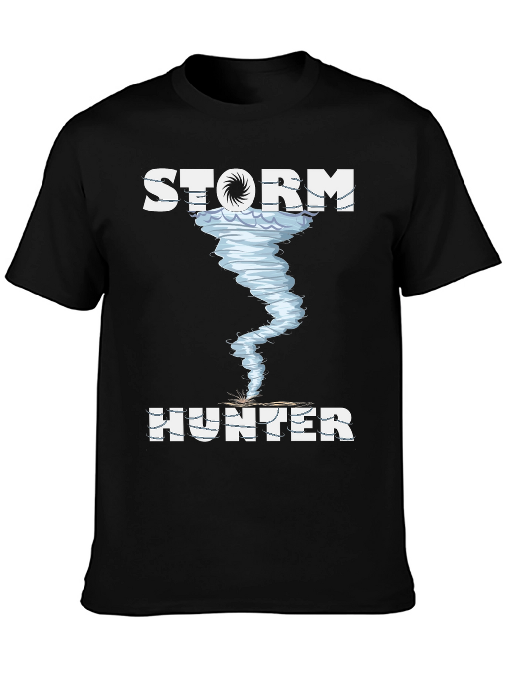 Storm Hunter Graphic Tee - Black Cotton T-Shirt