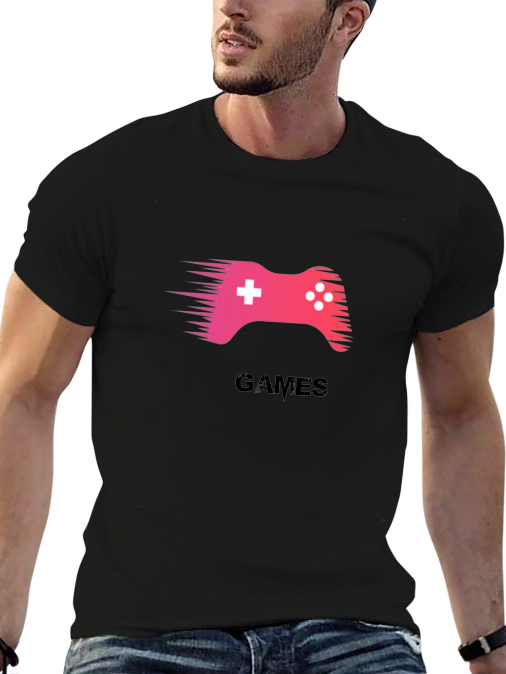 Gaming T-Shirt - Black Cotton Tee for Gamers