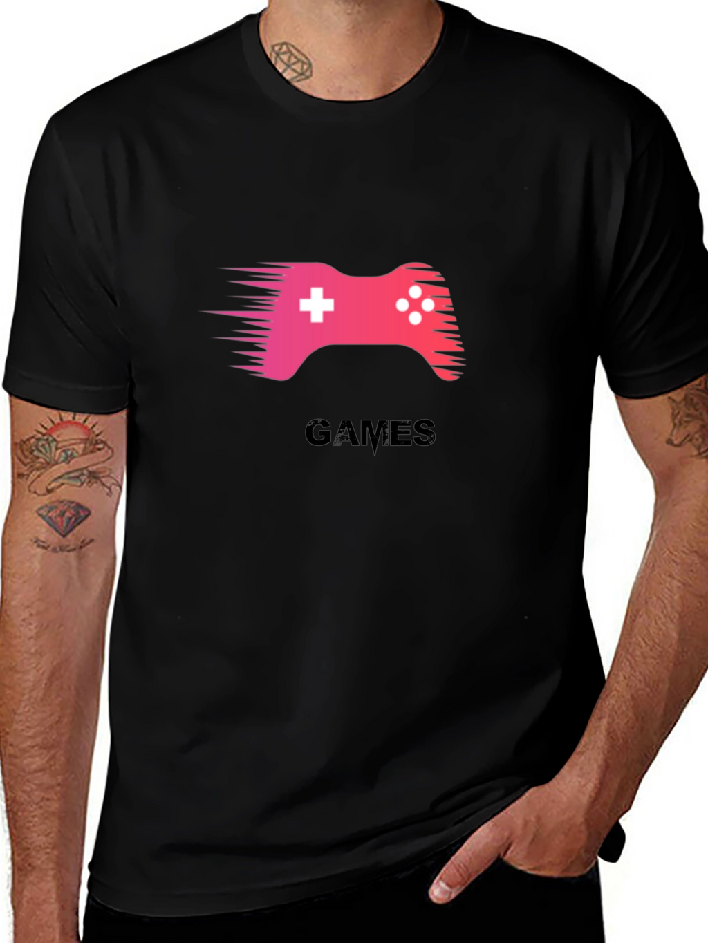 Gaming T-Shirt - Black Cotton Tee for Gamers