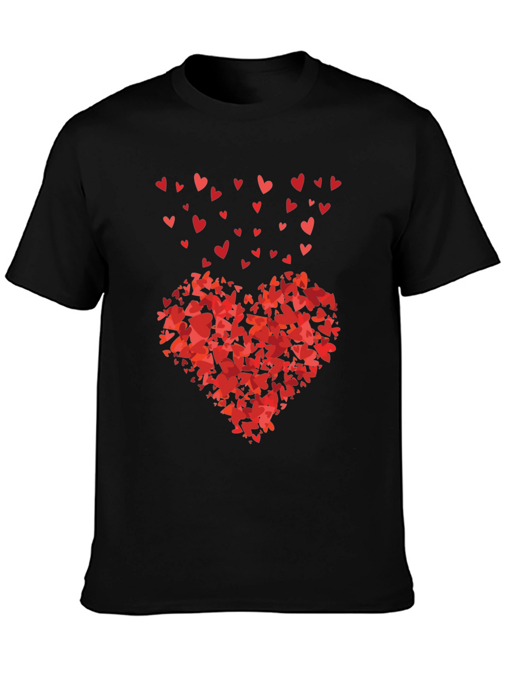 Heart of Hearts Black Graphic Tee - Love Design