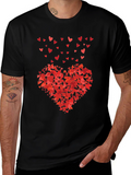 Heart of Hearts Black Graphic Tee - Love Design
