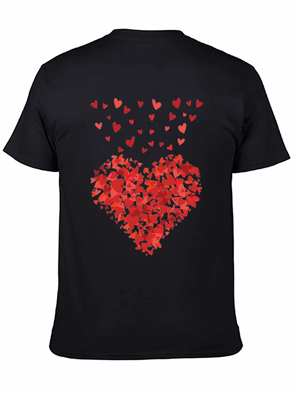 Heart of Hearts Black Graphic Tee - Love Design