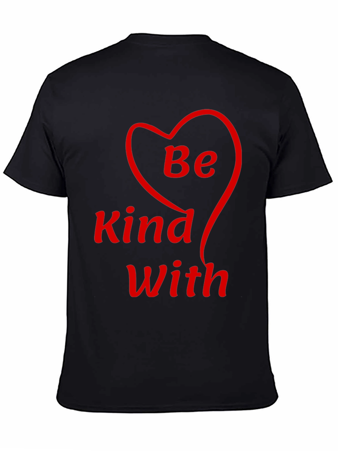 Be Kind With Heart T-Shirt - Black
