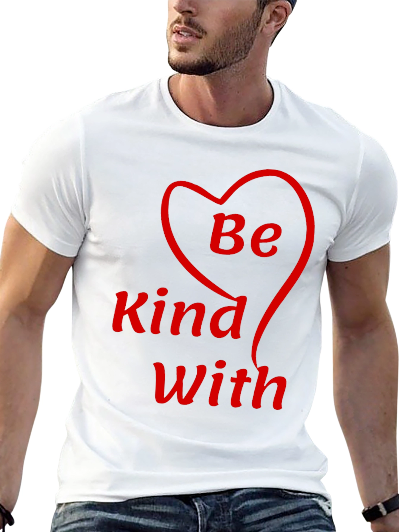 Be Kind With Heart T-Shirt - Black