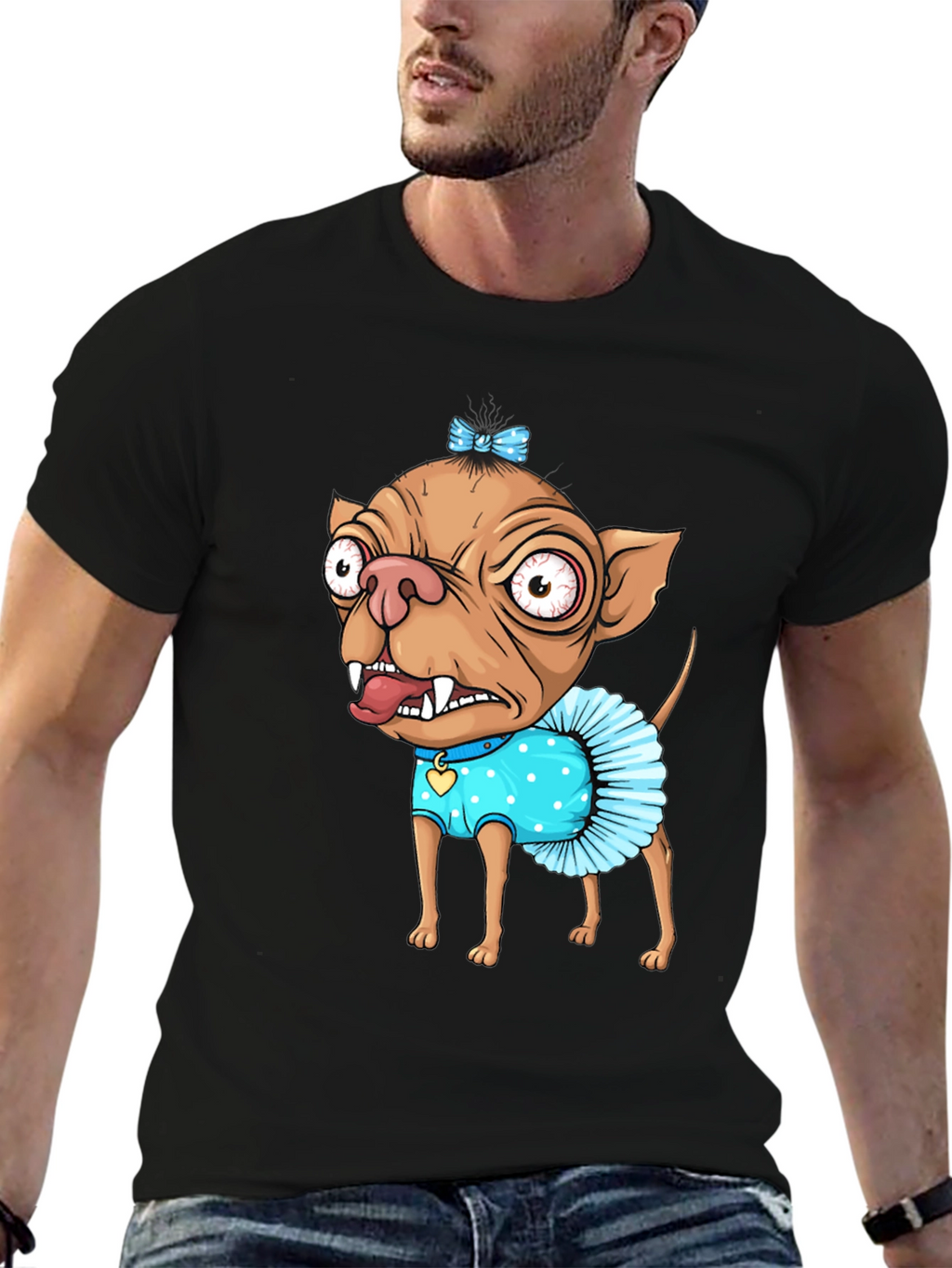 Funny Dog Cartoon Graphic T-Shirt