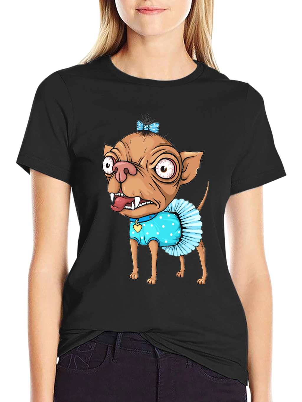 Funny Dog Cartoon Graphic T-Shirt