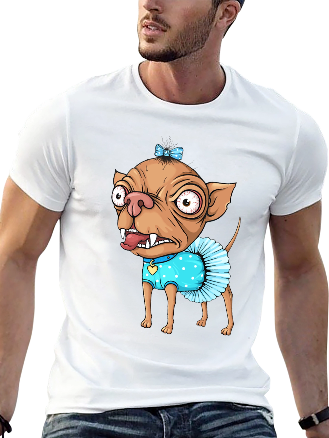 Funny Dog Cartoon Graphic T-Shirt