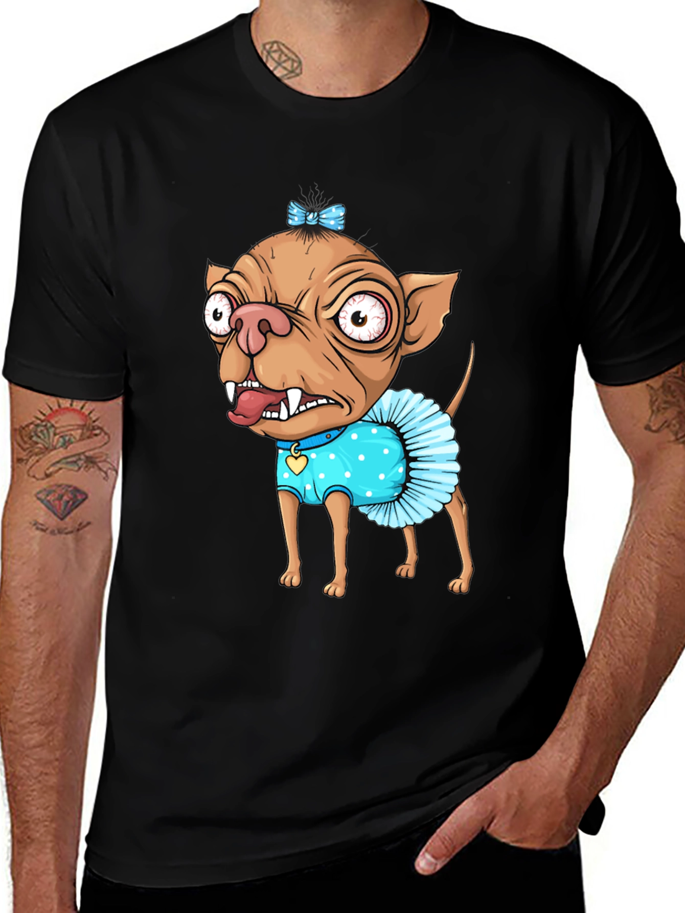 Funny Dog Cartoon Graphic T-Shirt