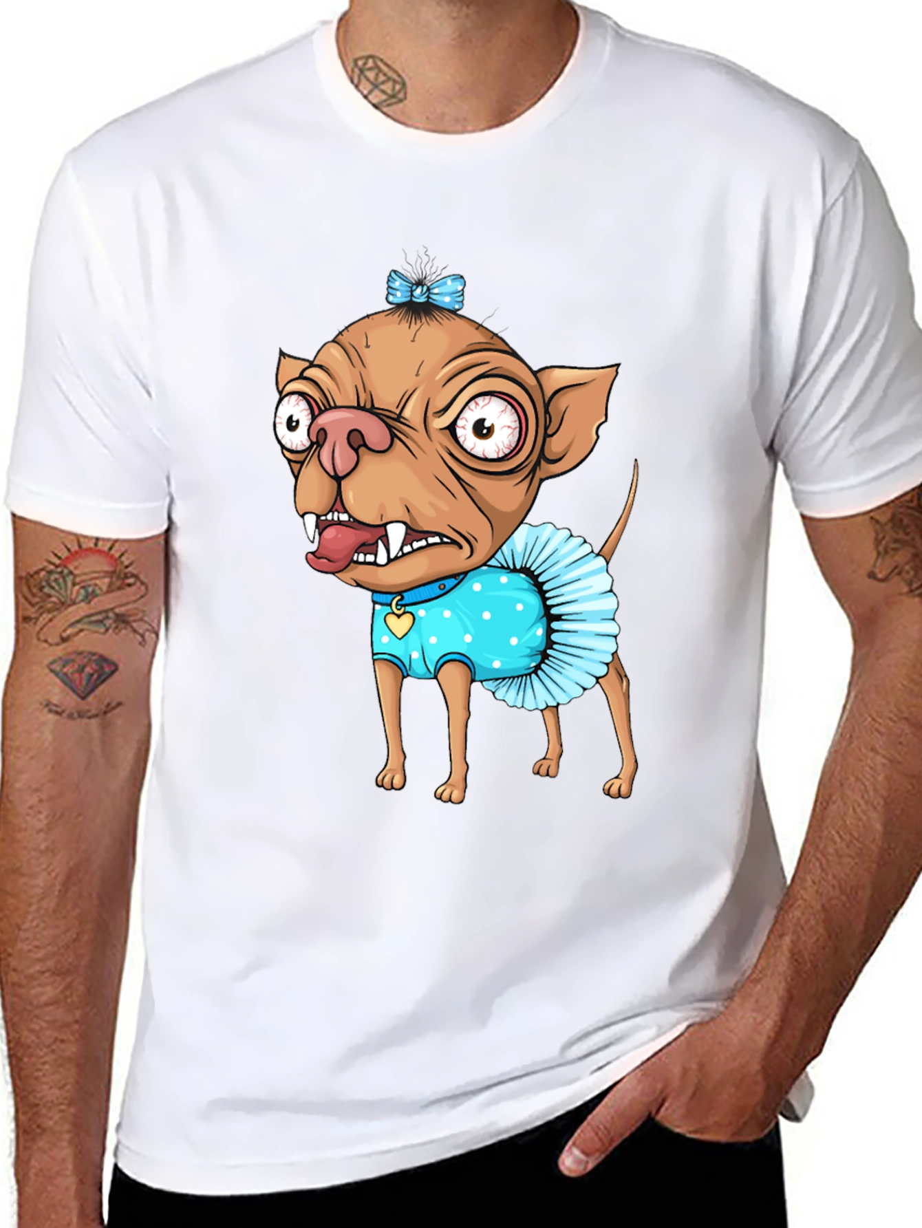 Funny Dog Cartoon Graphic T-Shirt