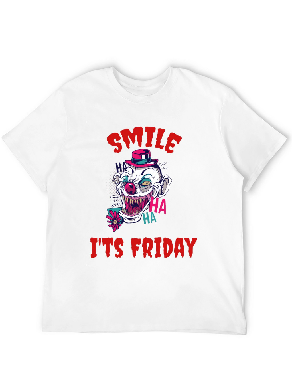 Smile Its Friday Clown Graphic Tee