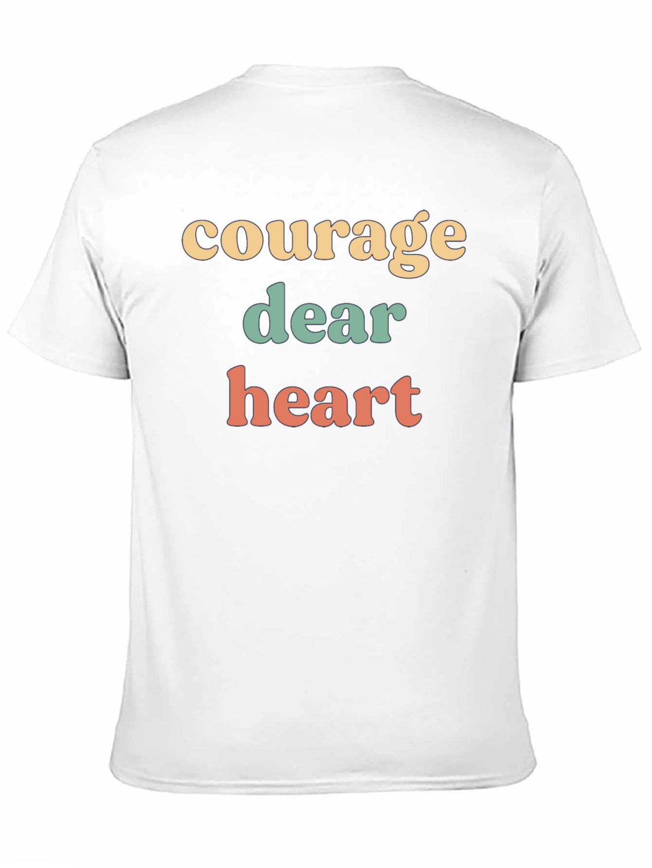 Courage Dear Heart Graphic Tee - Unisex Black T-Shirt