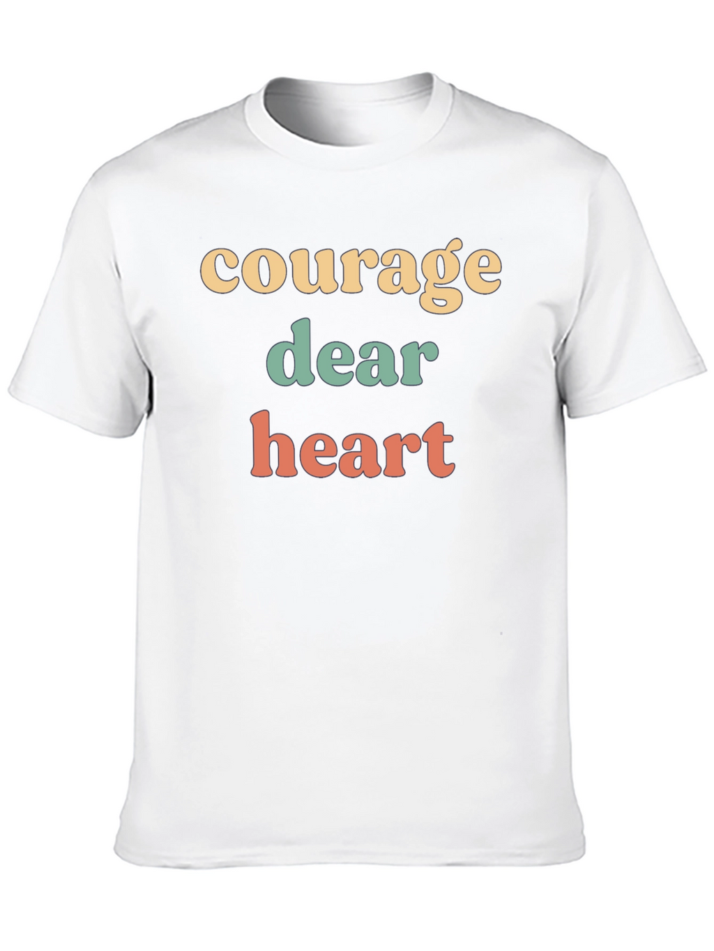 Courage Dear Heart Graphic Tee - Unisex Black T-Shirt