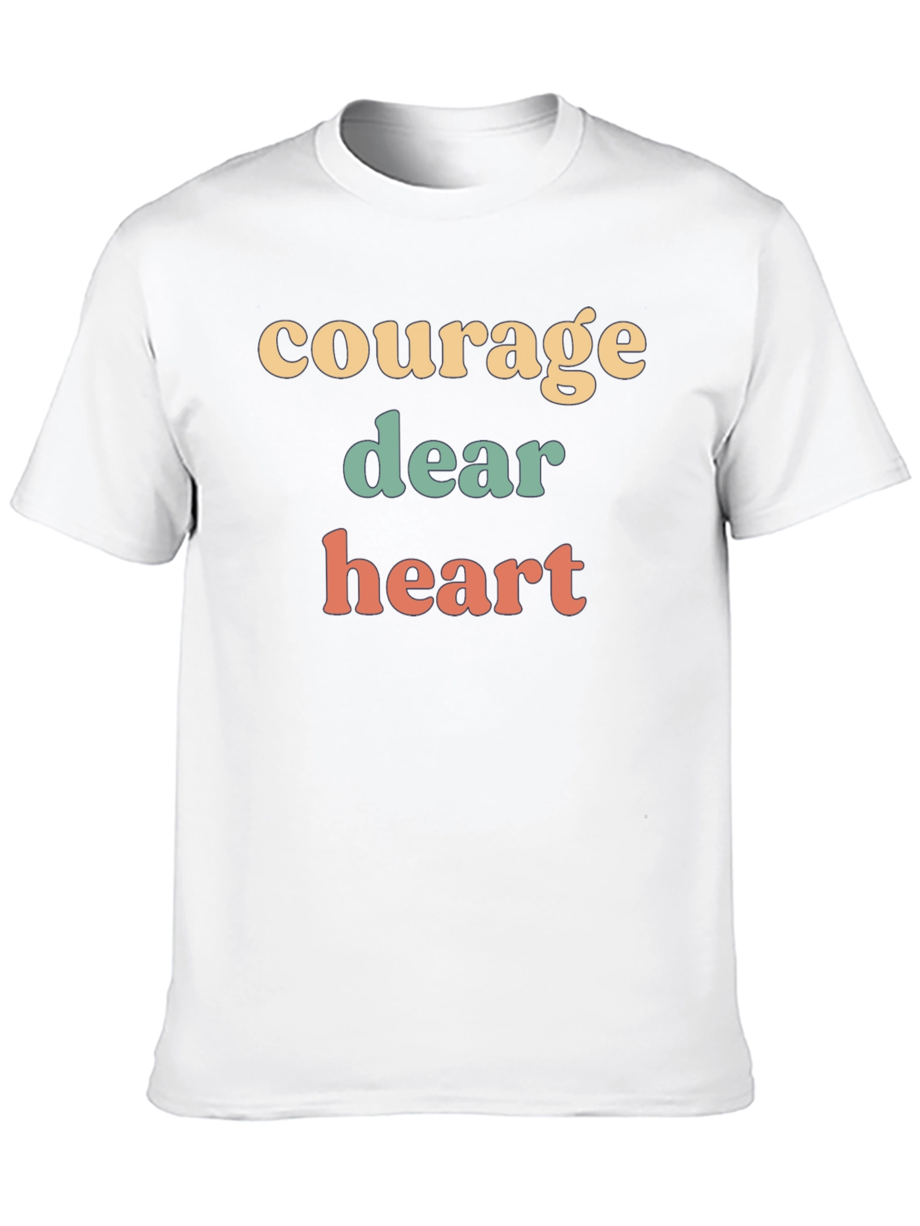 Courage Dear Heart Graphic Tee - Unisex Black T-Shirt