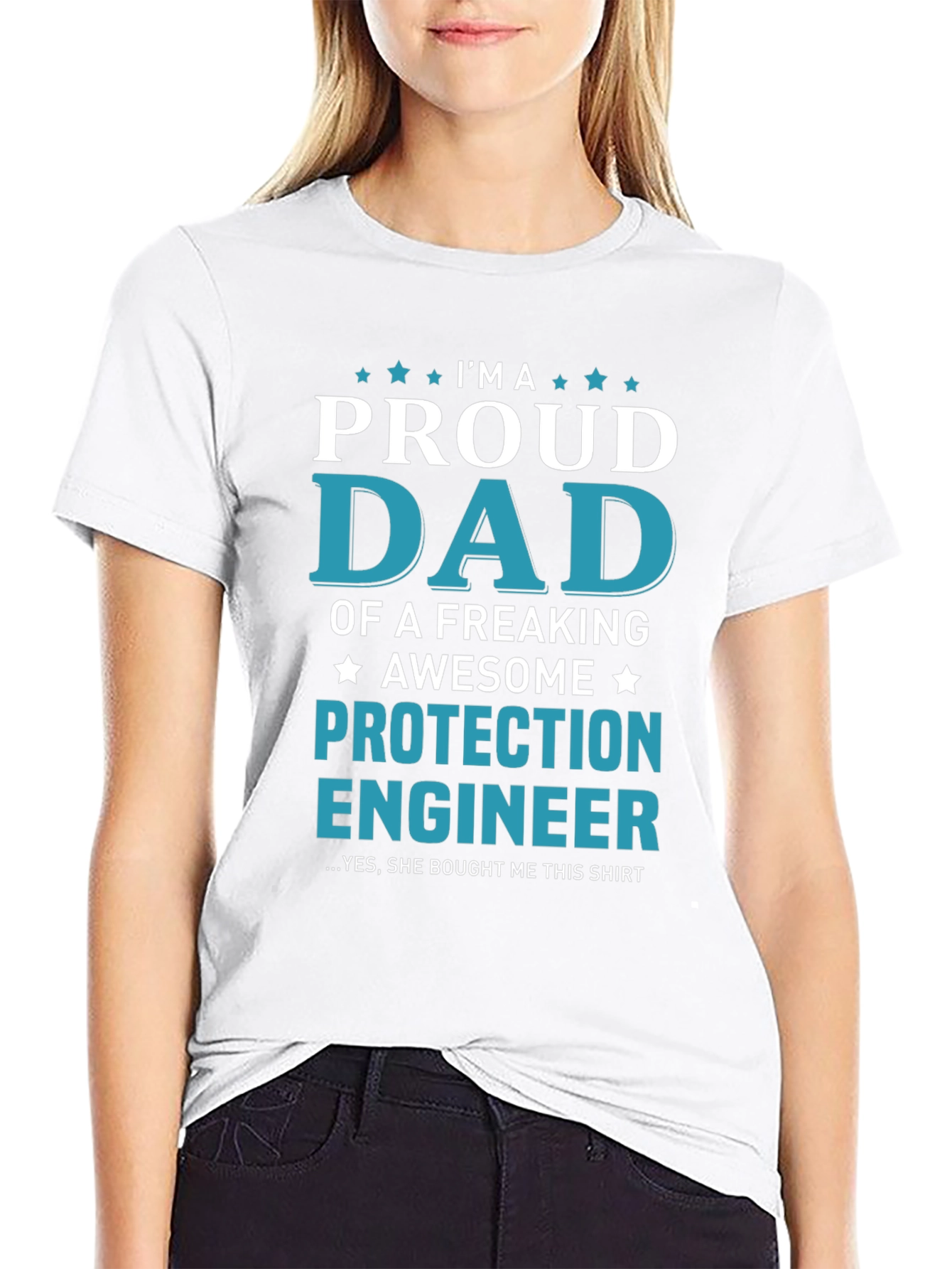 Proud Dad Protection Engineer Graphic T-Shirt