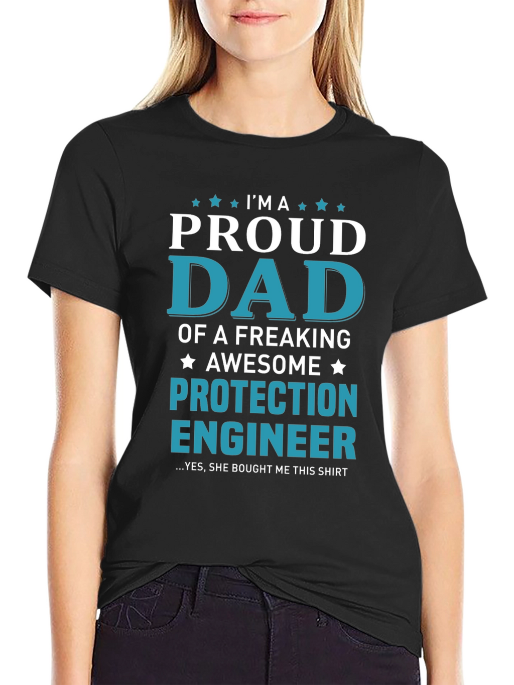 Proud Dad Protection Engineer Graphic T-Shirt