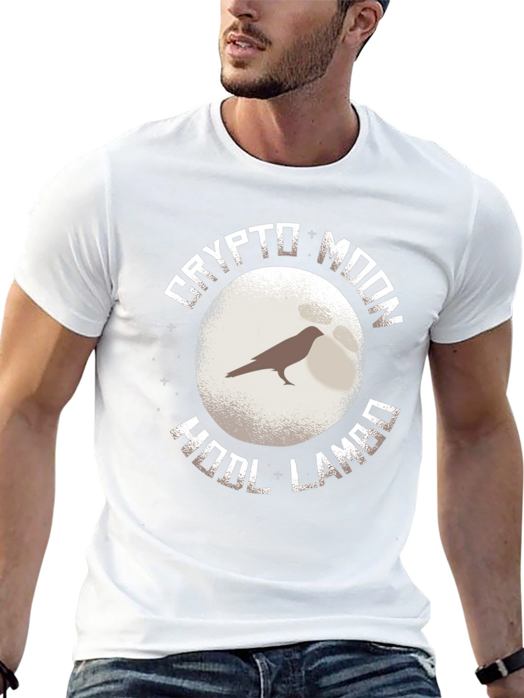 Crypto Moon HODL Lambo Graphic Tee - Black