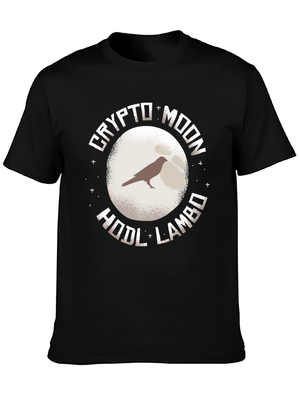 Crypto Moon HODL Lambo Graphic Tee - Black