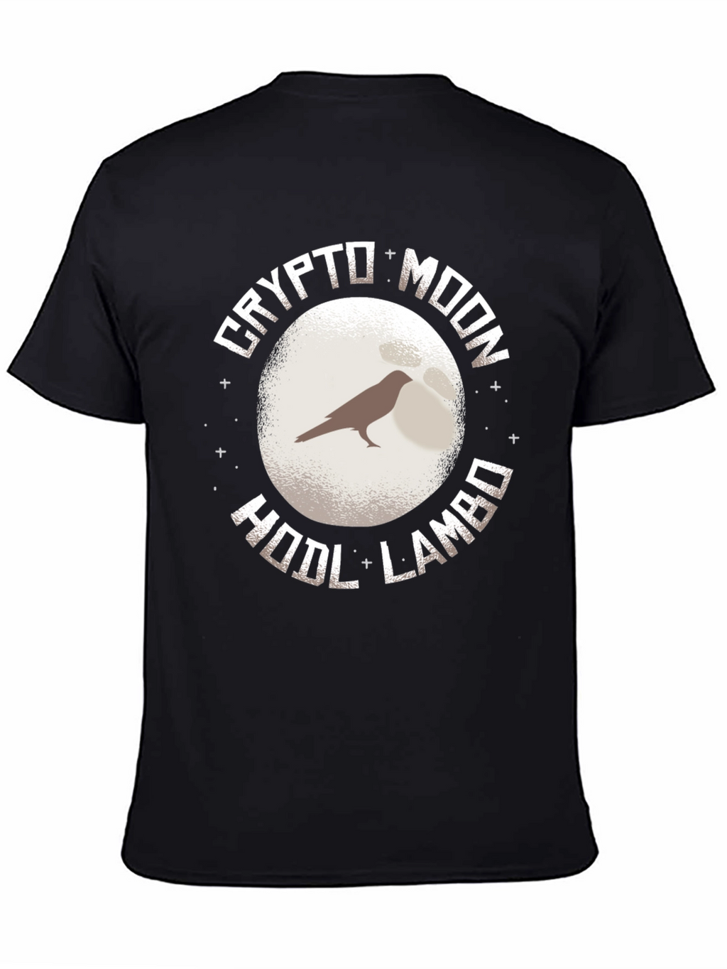 Crypto Moon HODL Lambo Graphic Tee - Black