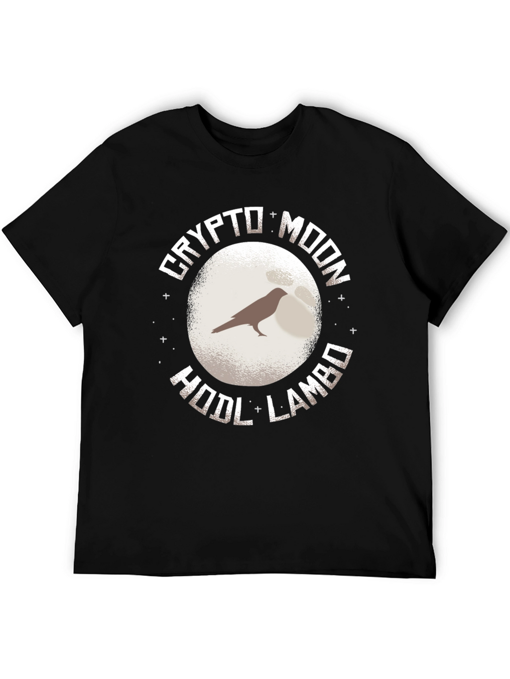 Crypto Moon HODL Lambo Graphic Tee - Black