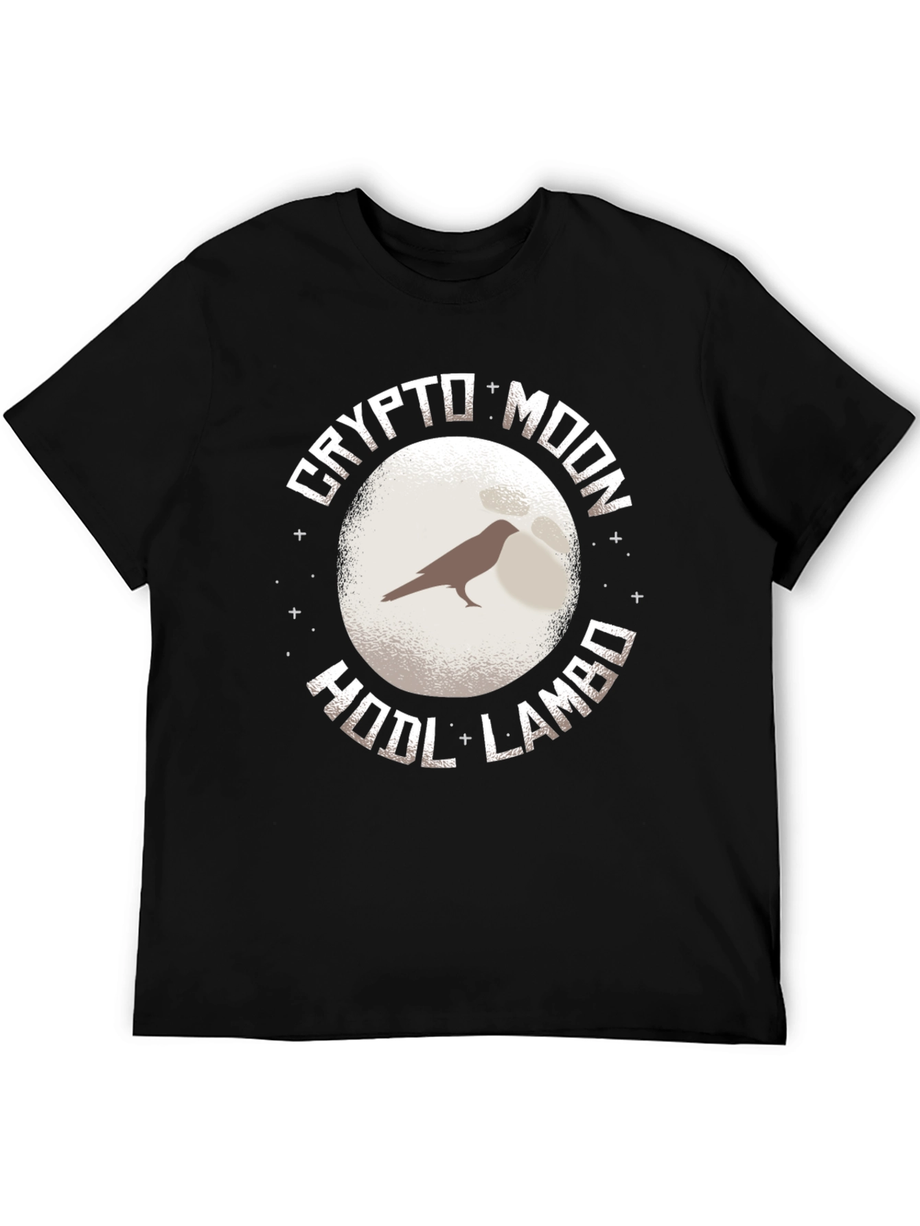 Crypto Moon HODL Lambo Graphic Tee - Black