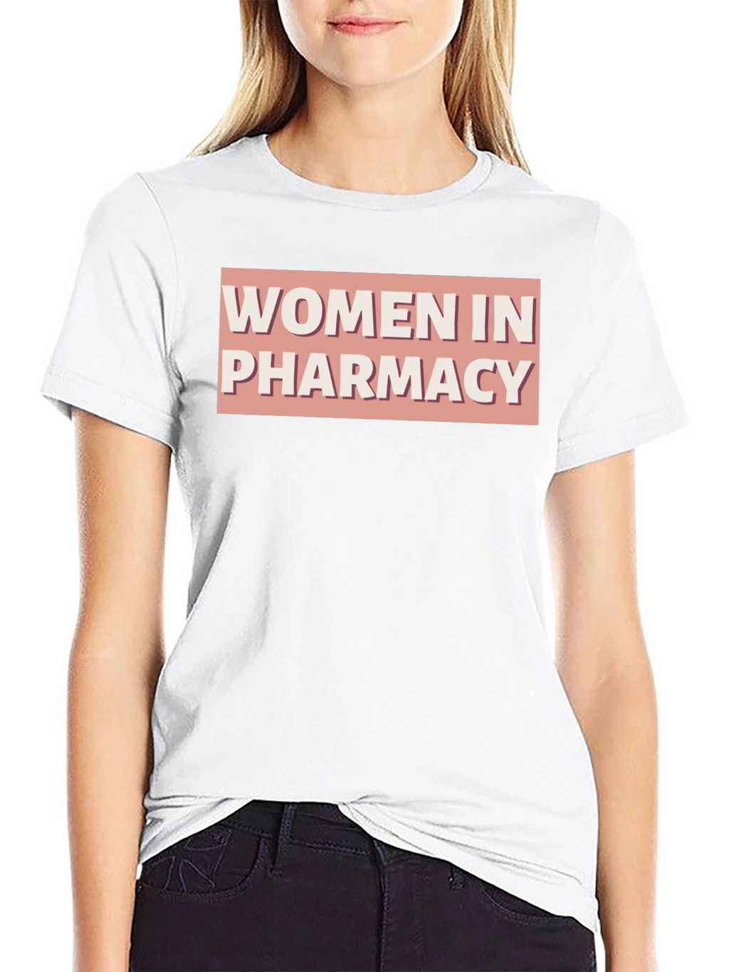 Women in Pharmacy Graphic Tee - Black Cotton T-Shirt