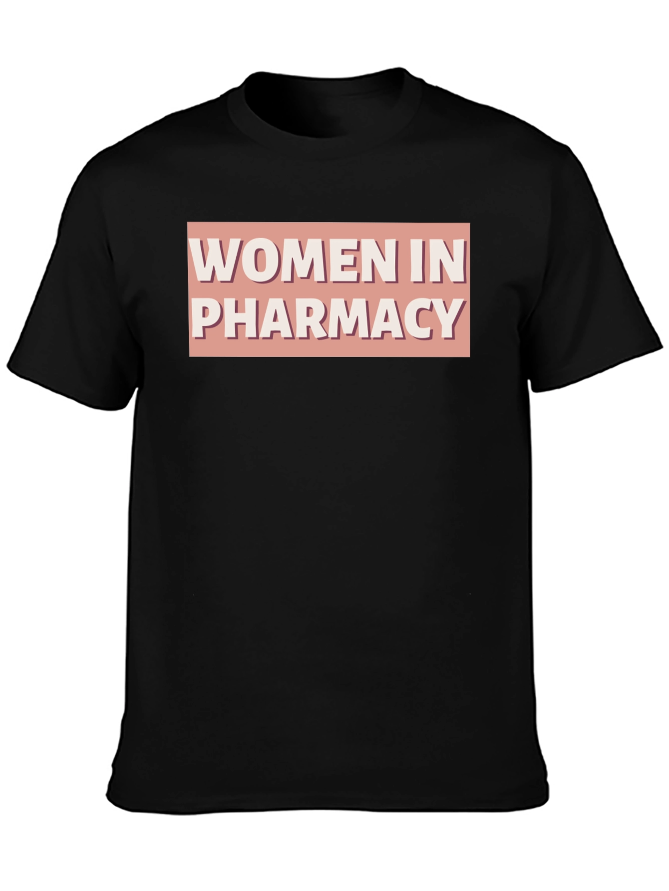 Women in Pharmacy Graphic Tee - Black Cotton T-Shirt