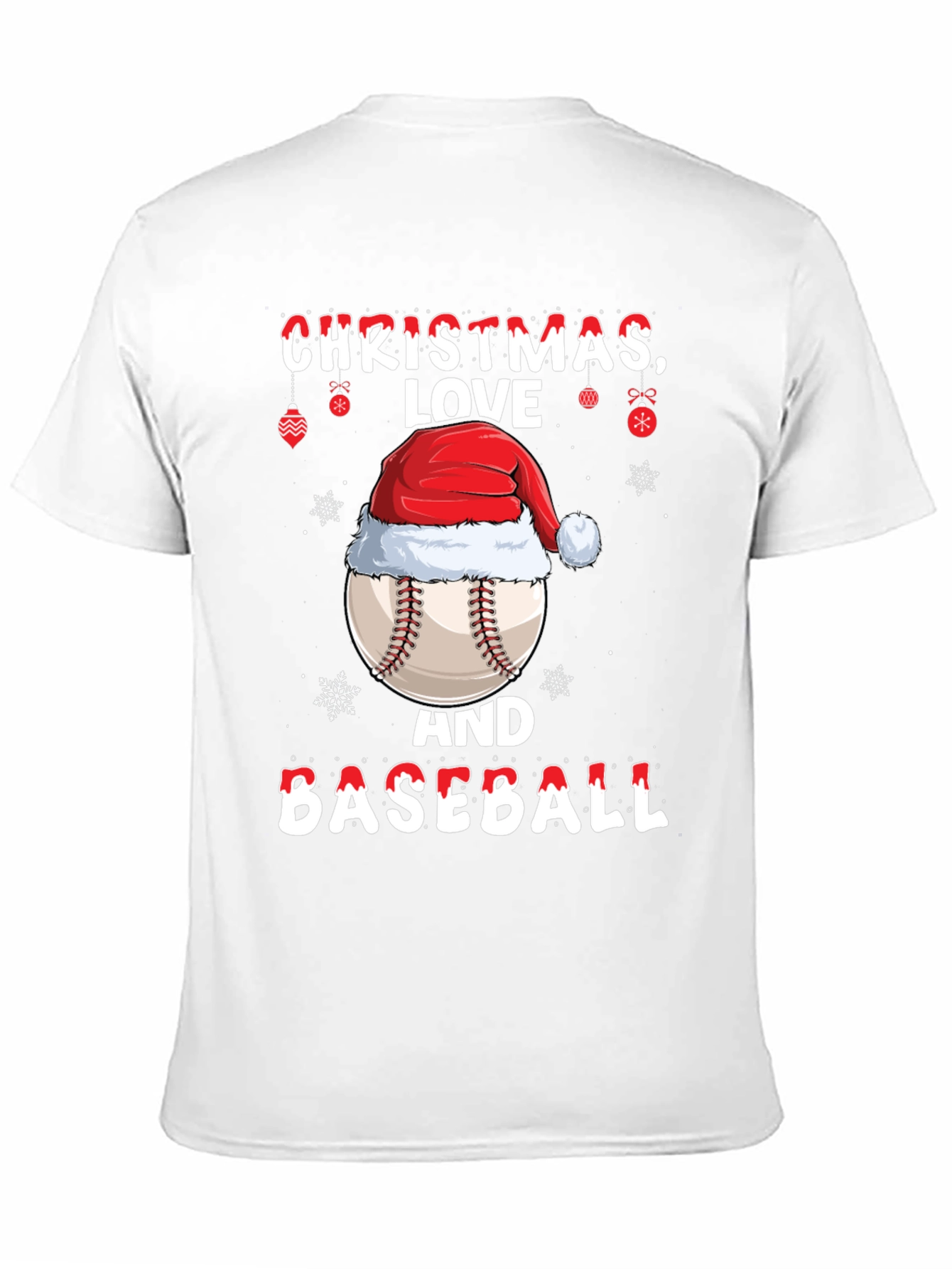Christmas Baseball T-Shirt: Love Holiday Tee