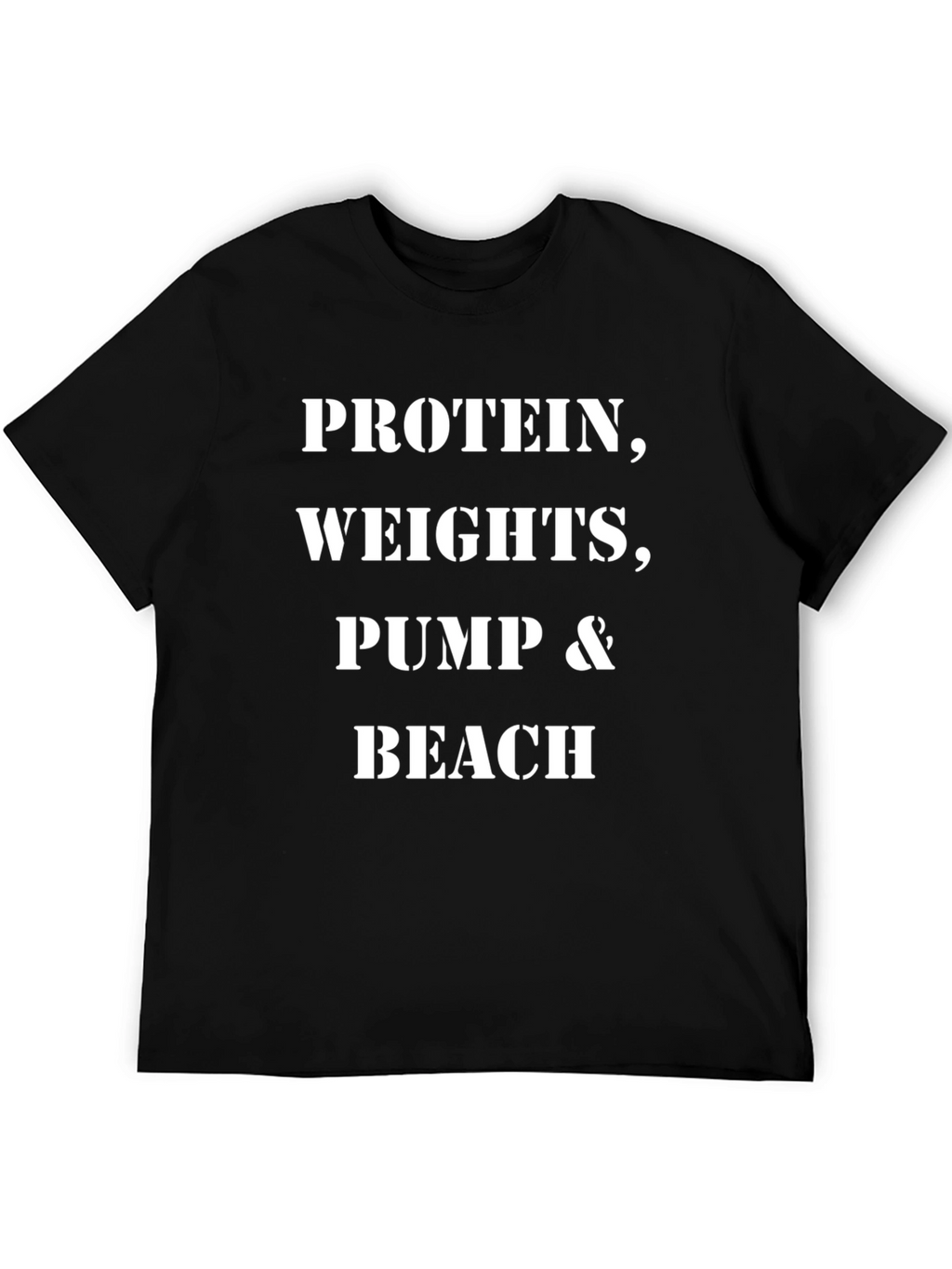 Protein Weights Pump Beach T-Shirt