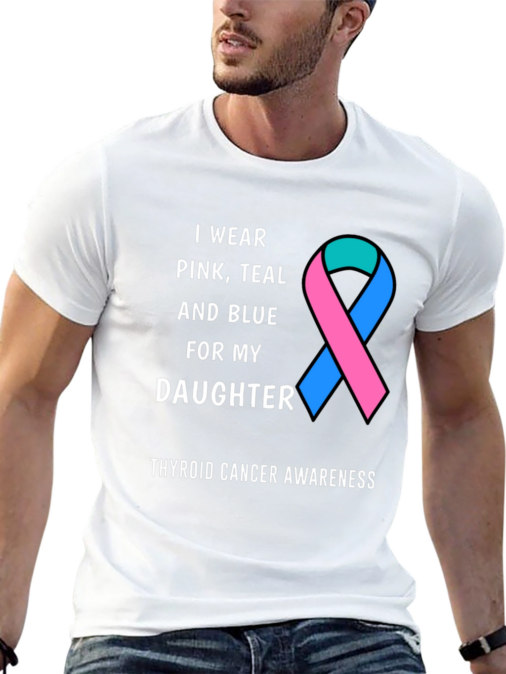 Thyroid Cancer Awareness Ribbon T-Shirt