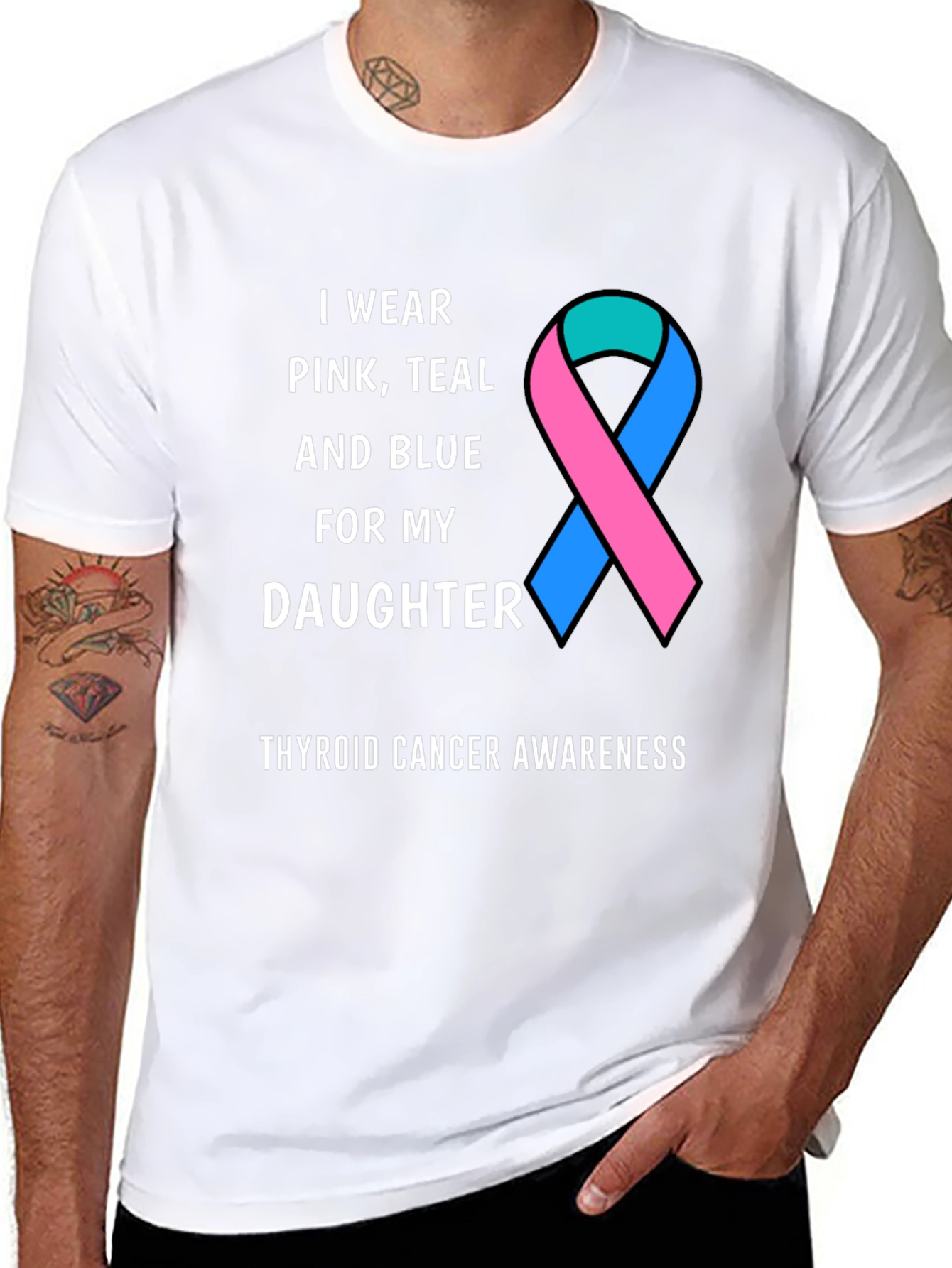 Thyroid Cancer Awareness Ribbon T-Shirt