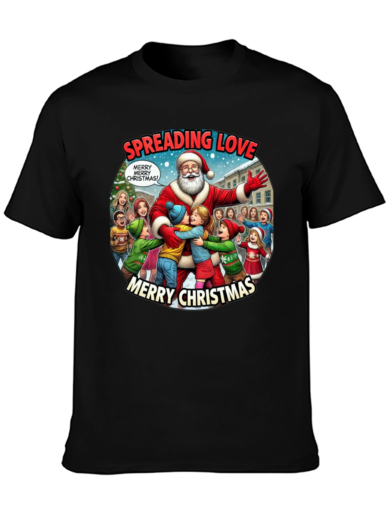 Spreading Love Merry Christmas Graphic Tee