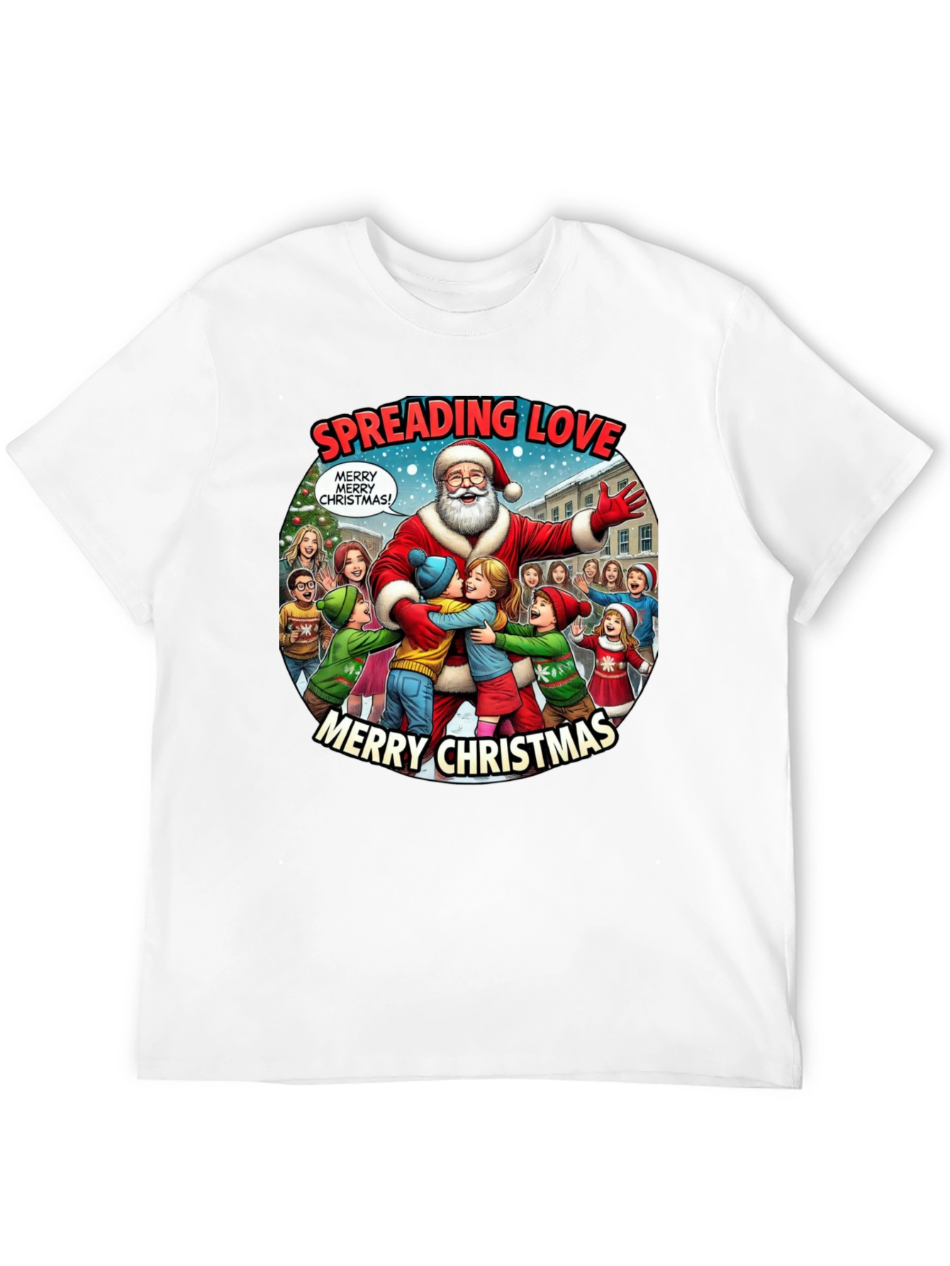 Spreading Love Merry Christmas Graphic Tee