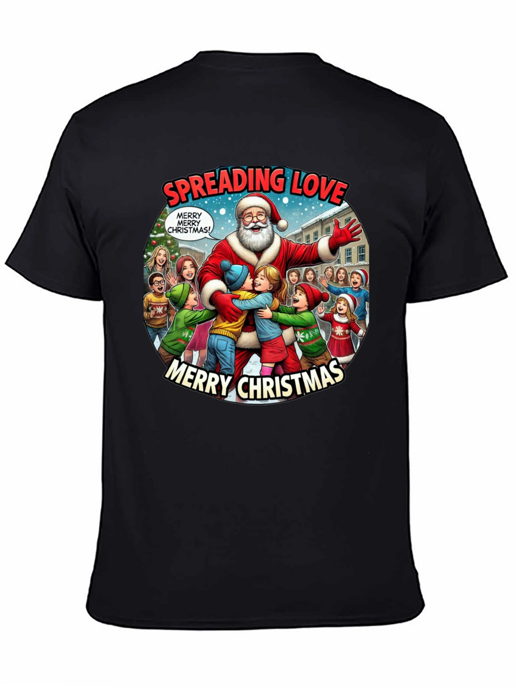 Spreading Love Merry Christmas Graphic Tee
