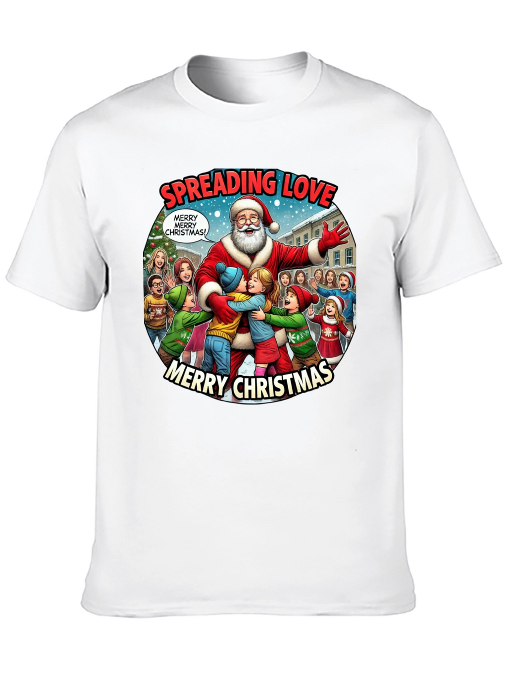 Spreading Love Merry Christmas Graphic Tee