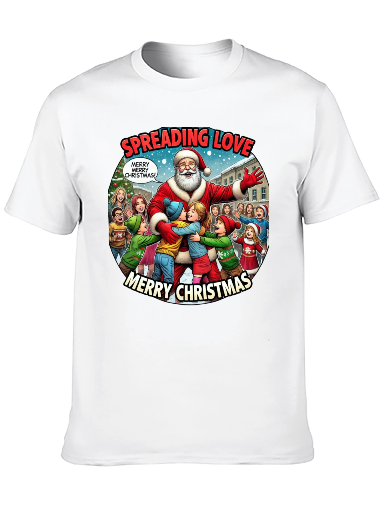 Spreading Love Merry Christmas Graphic Tee
