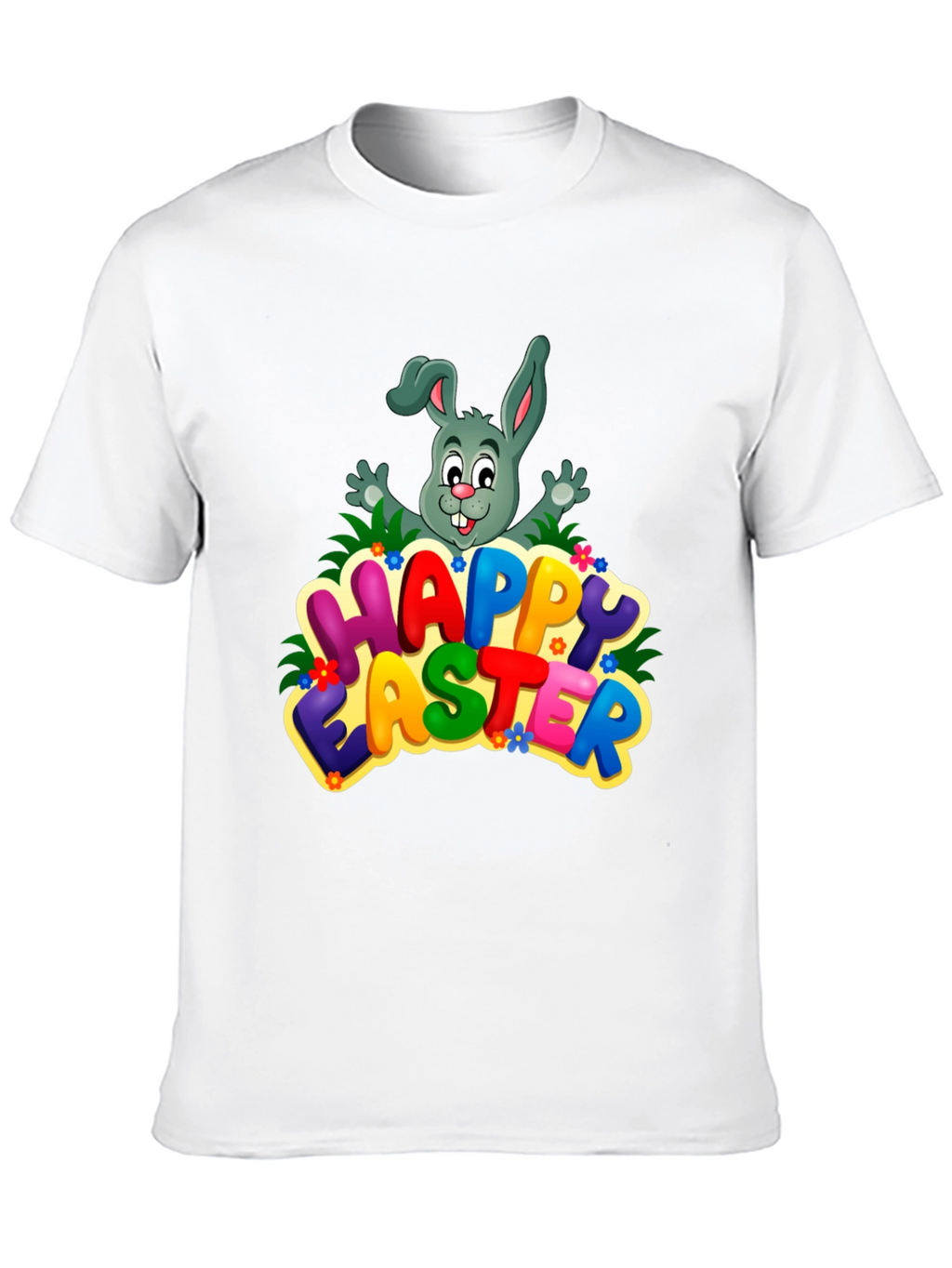 Happy Easter Bunny Graphic Tee - Festive Holiday Shirt