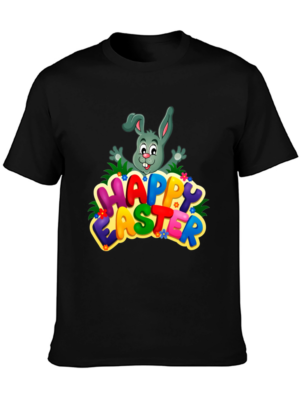 Happy Easter Bunny Graphic Tee - Festive Holiday Shirt