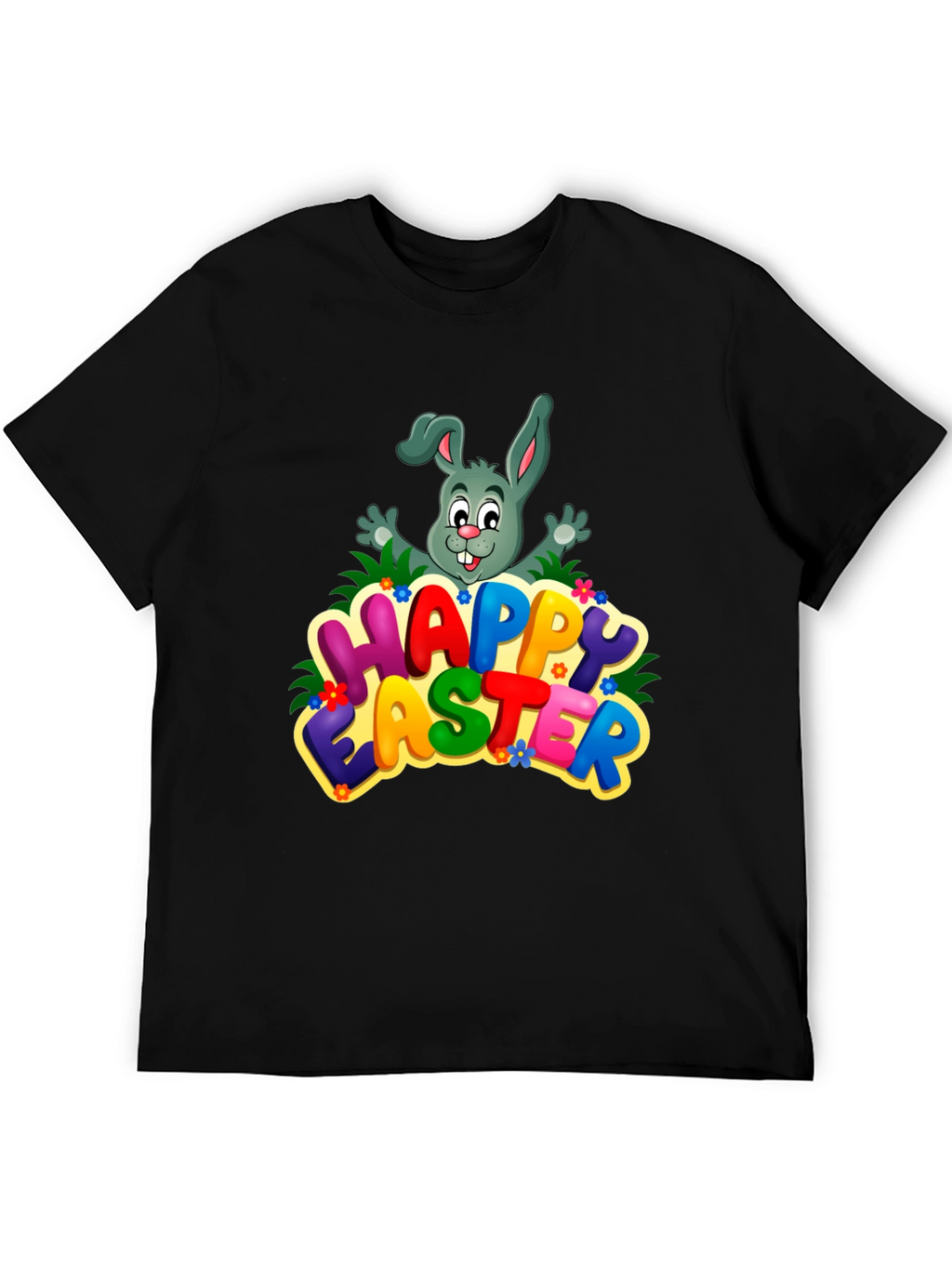Happy Easter Bunny Graphic Tee - Festive Holiday Shirt