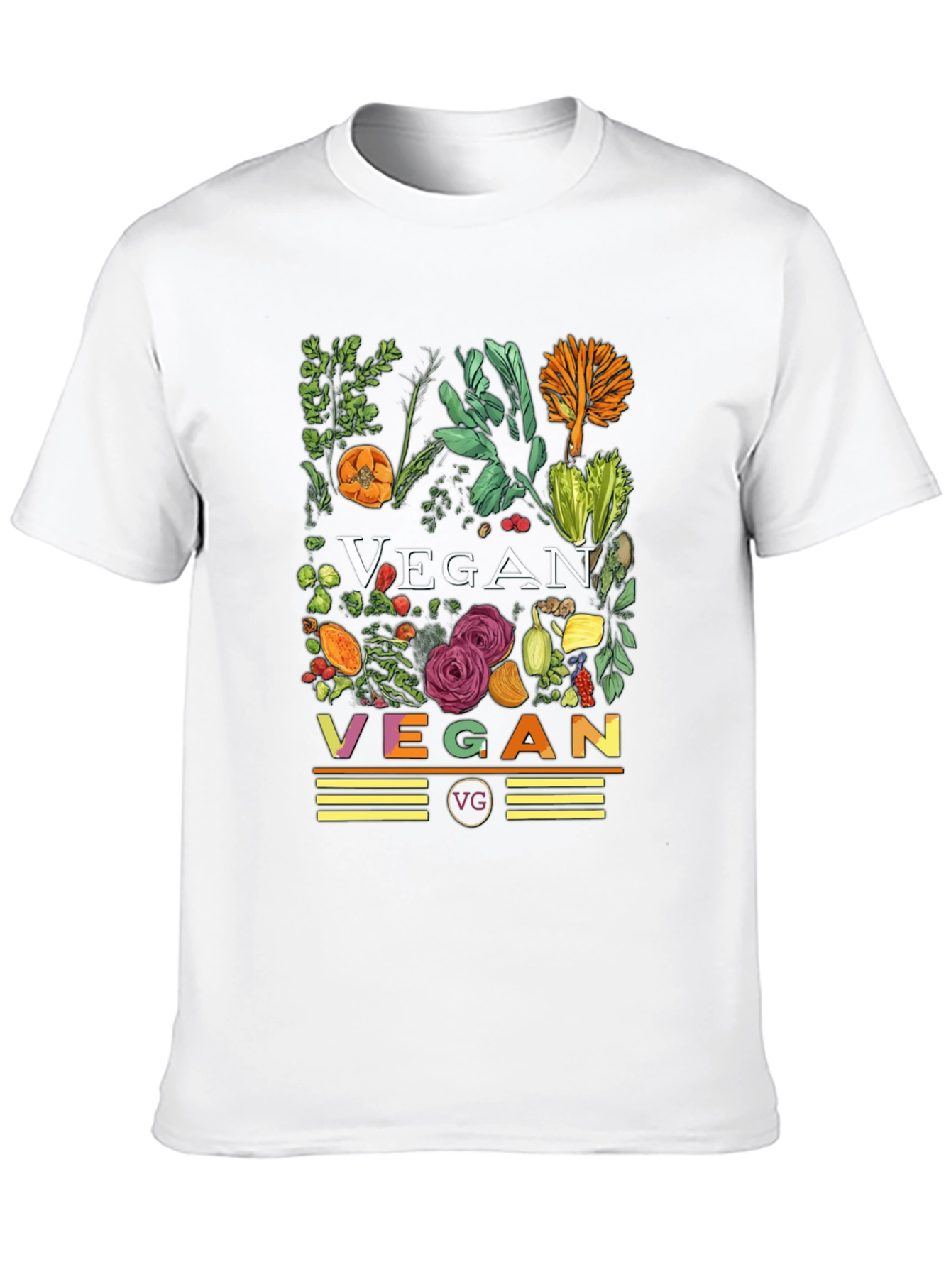 Vegan Floral T-Shirt - Black Graphic Tee