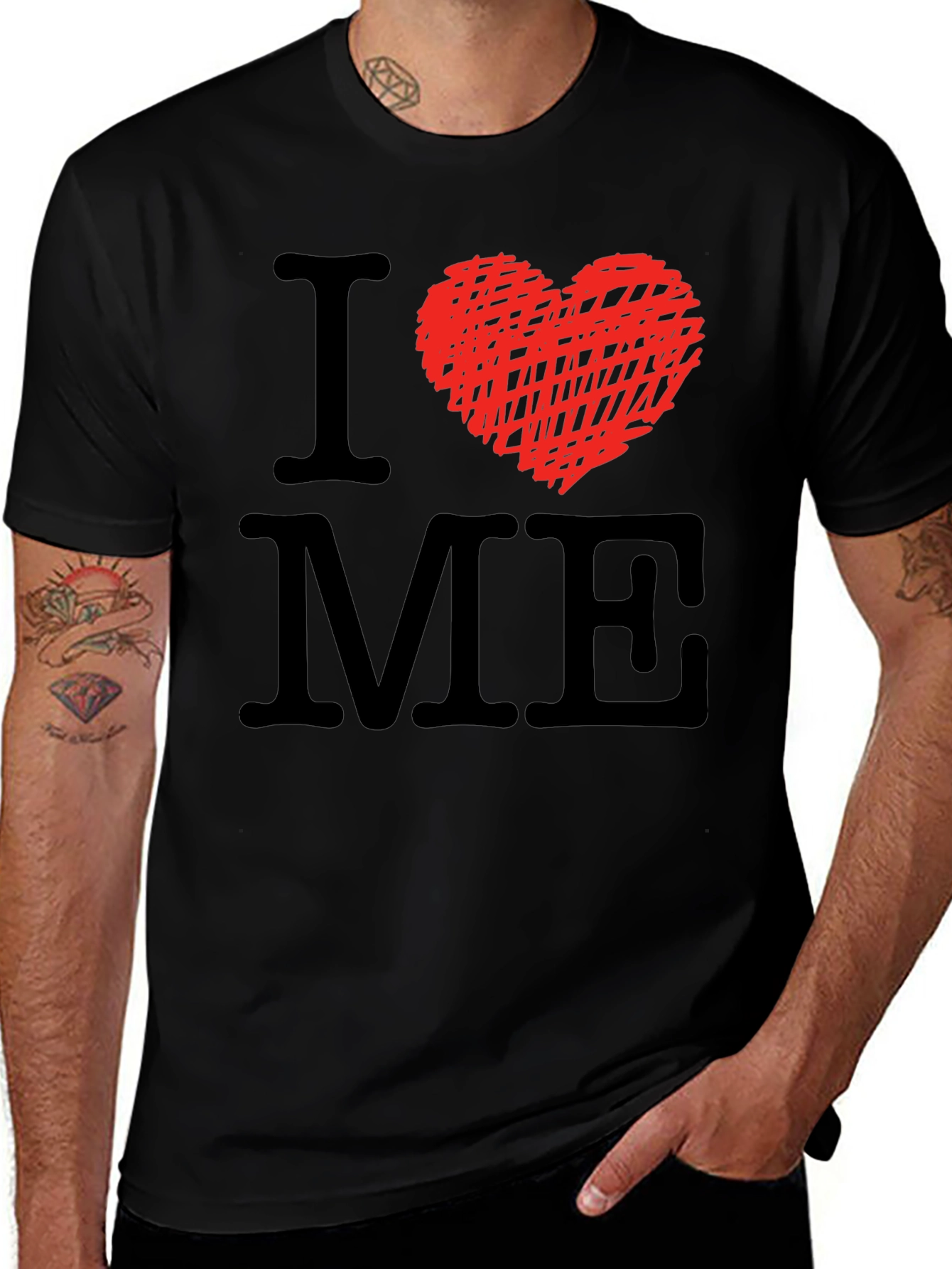 I Heart ME Graphic Tee - Mens Black T-Shirt