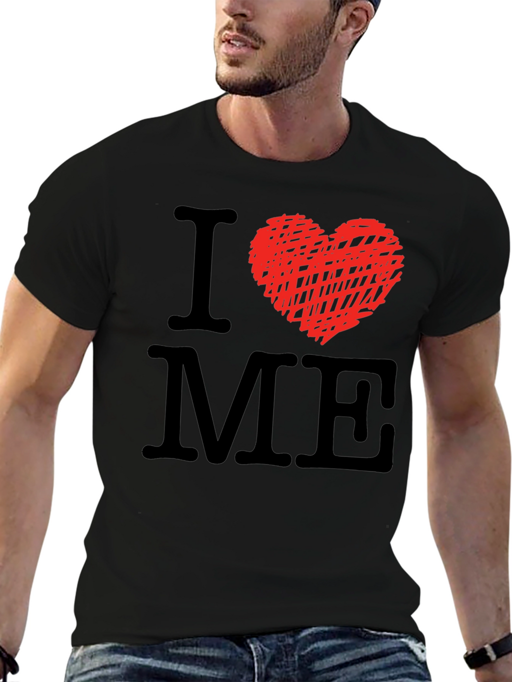 I Heart ME Graphic Tee - Mens Black T-Shirt