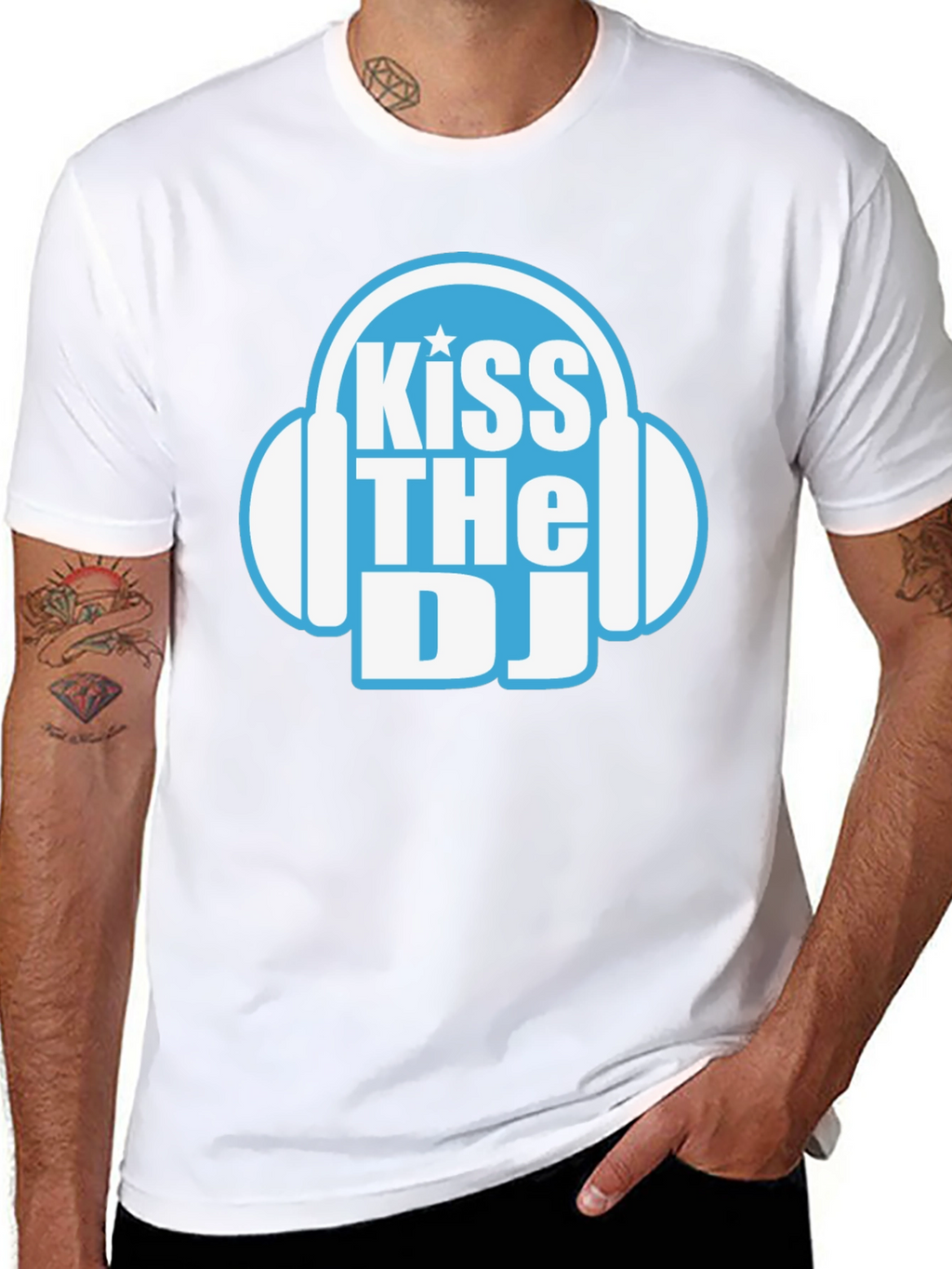 Kiss The DJ Graphic Tee - Music Lovers T-Shirt