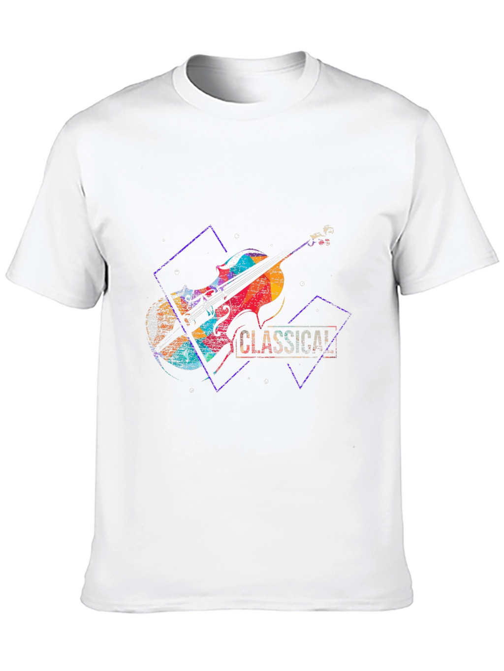 Classical Music Violin Graphic Tee - Stylish Black T-Shirt