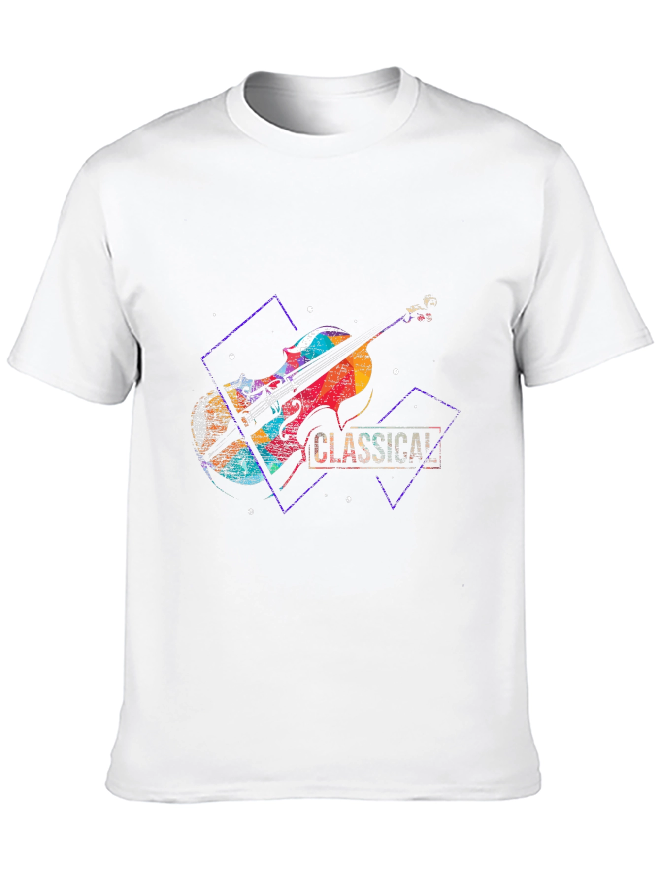 Classical Music Violin Graphic Tee - Stylish Black T-Shirt