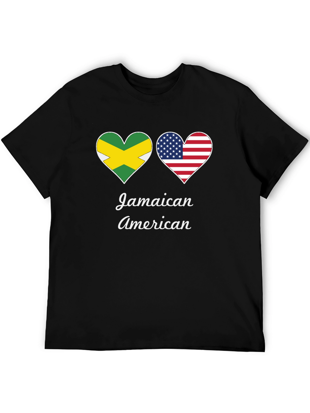 Jamaican American Flag Heart T-Shirt